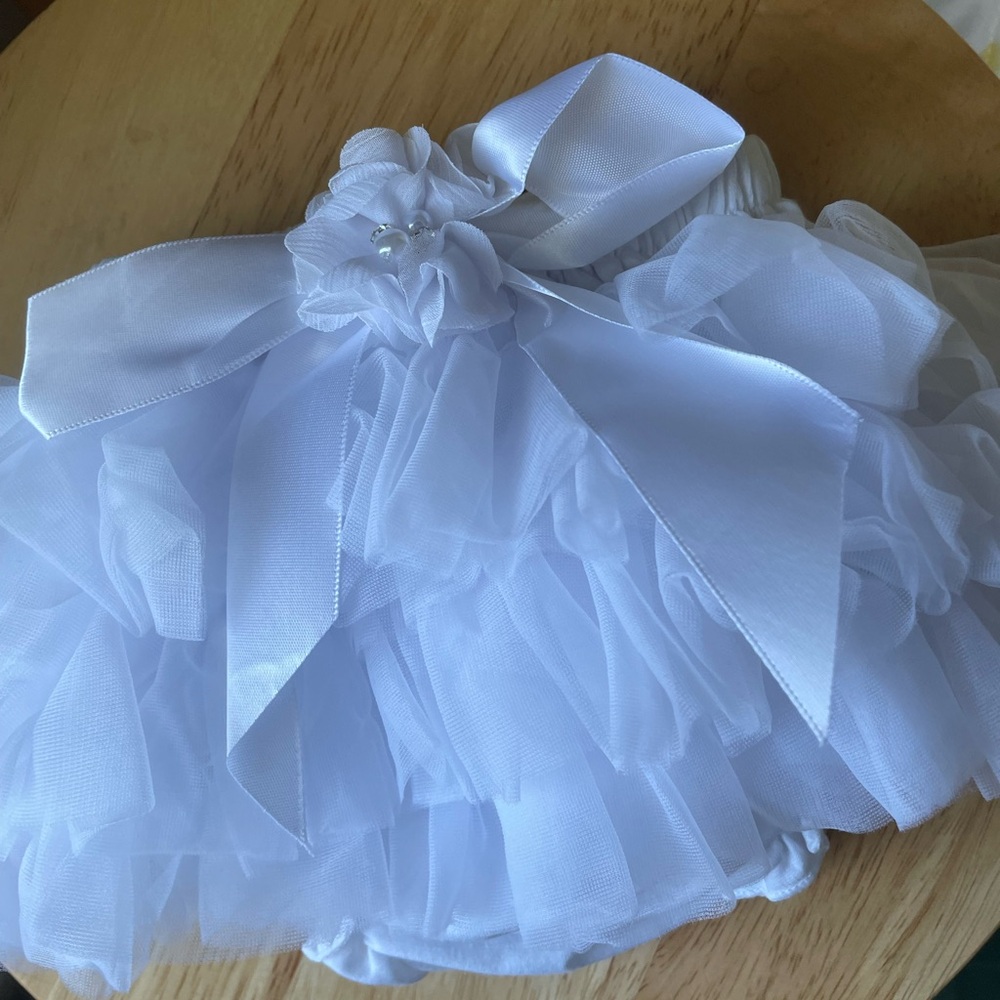 Baby Girl baptism Tulle Skirt 3-6 Month